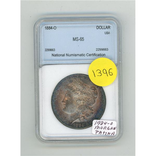 1884-O U.S.A One Dollar MS-65 - NNC Graded.