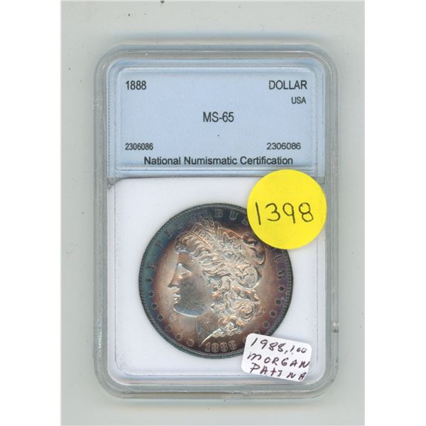 1888 U.S.A One Dollar MS-65 - NNC Graded.