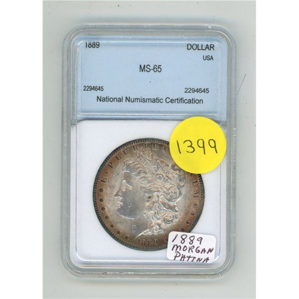 1889 U.S.A One Dollar MS-65 - NNC Graded.