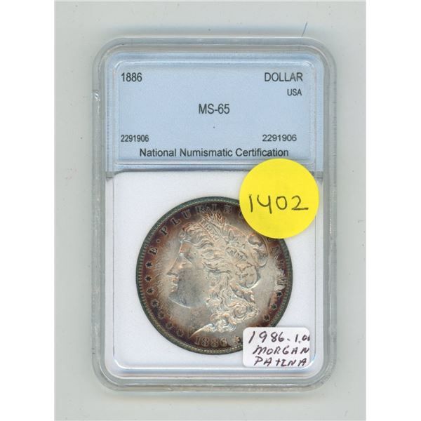 1886 U.S.A One Dollar MS-65 - NNC Graded.