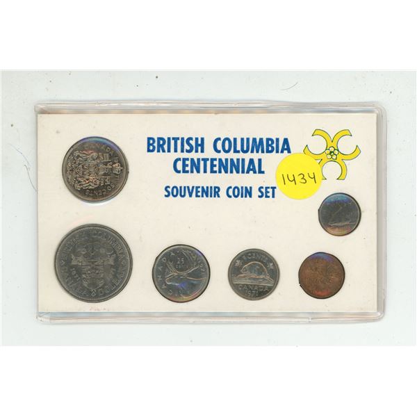 British Columbia Centennial Souvenir Coin Set.