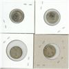 Image 2 : 1962, 1960, 1953, 1955, Canada Silver 10 Cents Coin.