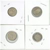 Image 2 : 1963, 1965, 1964, 1950 Canada Silver 10 Cents.