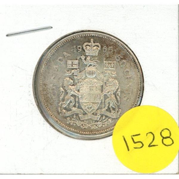 1965 Canada Silver 50 Cents.