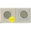 Image 1 : 1944 and 1945 Canada Silver 25 Cents Coin.