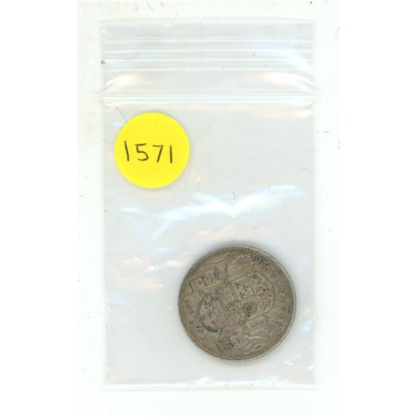 1944 Canada Silver 50 Cents Coin.
