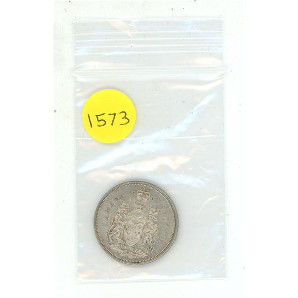1963 Canada Silver 50 Cents Coin.