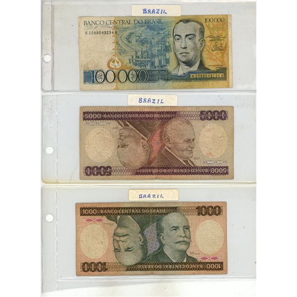 (4) Brazil Banknote.