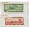 Image 2 : 1954 Modified Portrait Regular Issue Canadian One and Two Dollars.