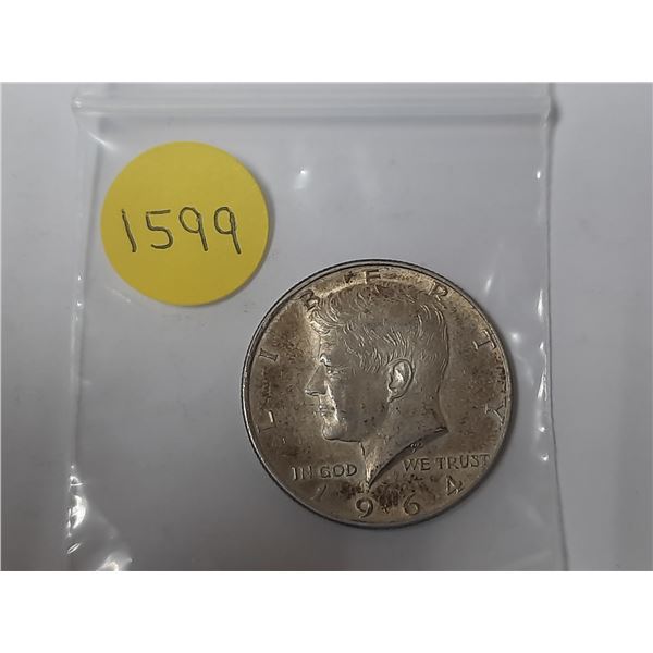 1964 U.S.A. Silver Half Dollar.