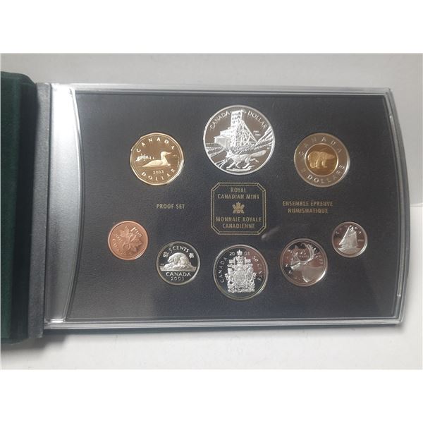 2003 Canadian Sterling Silver Double Dollar Proof Set - Golden Jubilee.