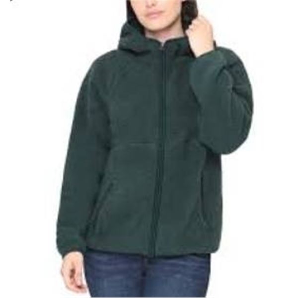 Sierra Designs Women’s Hooded Sherpa Jacket, Green, Size M/M