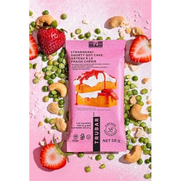 Pack of 11 Trubar Plant-Based Protein Bar Pack with Key Lime and Strawberry Flavors