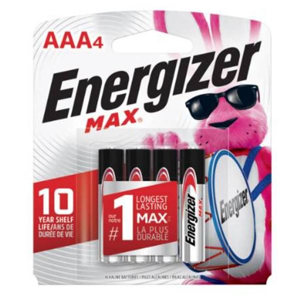 Lot of  4 Energizer Max AAA Alkaline Batteries, 4-Pack, Long Shelf Life