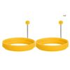Image 1 : Trudeau Maison Reversible Egg Rings – Yellow Plastic, 2 Pieces