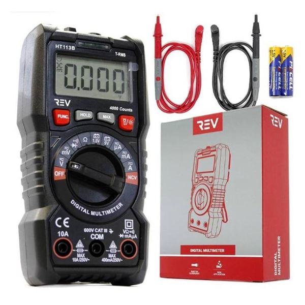 VViViD REV 4000 Count Digital Multimeter with Ohm Volt Amp and Diode Voltage Tester