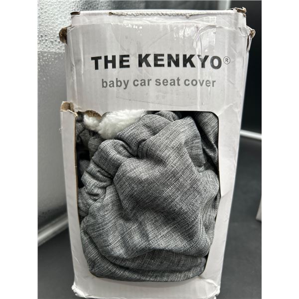 The Kenkyo Baby Car Seat Cover in Grey, Model X004B9LJBL