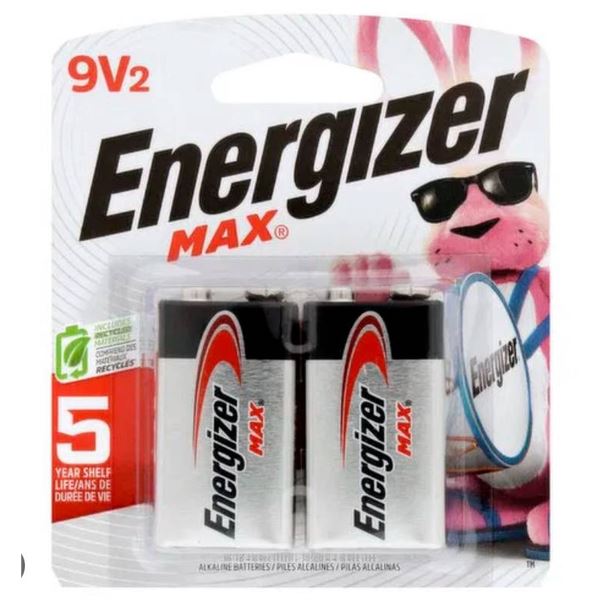 Lot of Three Energizer Max 9V Batteries – 2 Pack Each