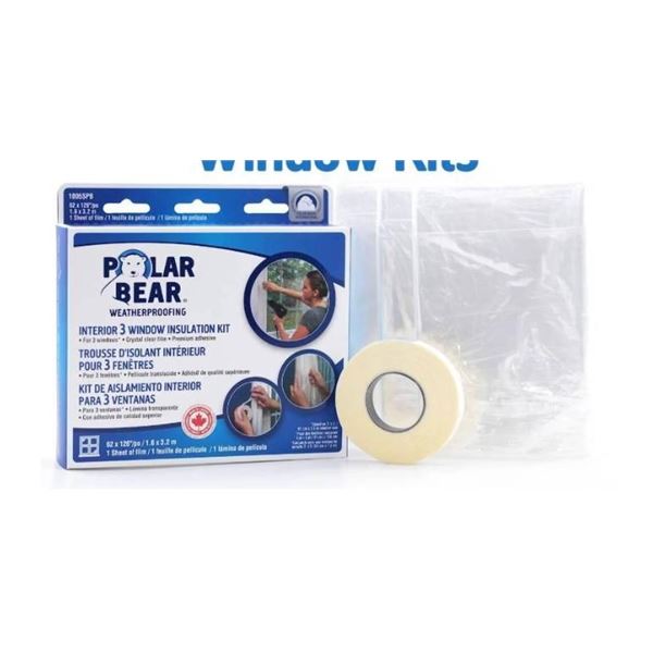 Polar Bear Weatherproofing Interior Window Insulation Kit
