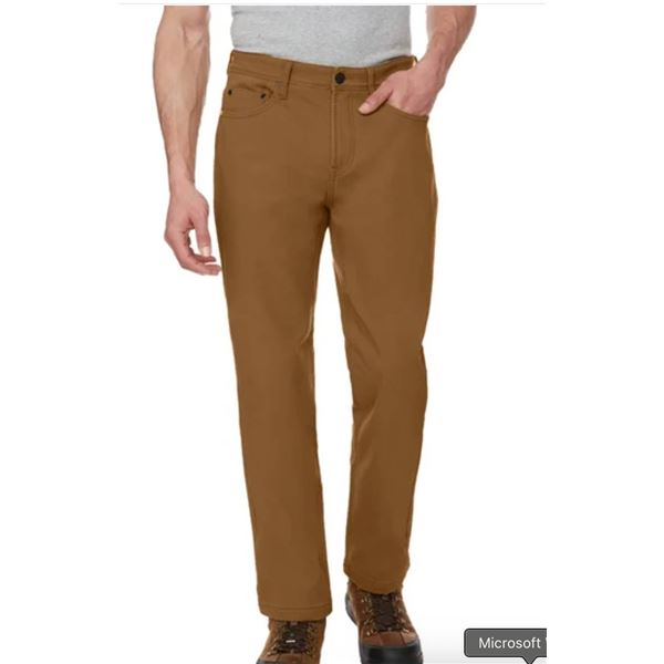 CAT 36 x 32 Men’s Work Pants in Brown with Reinforced Hems