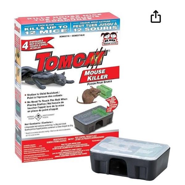 Lot of 3 – Tomcat Mouse Killer Disposable Bait Stations