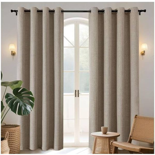 Joydeco Blackout Curtains 96 Inches Long 100% Blackout Curtains 2 Panels,(W52 x L96 Inch,