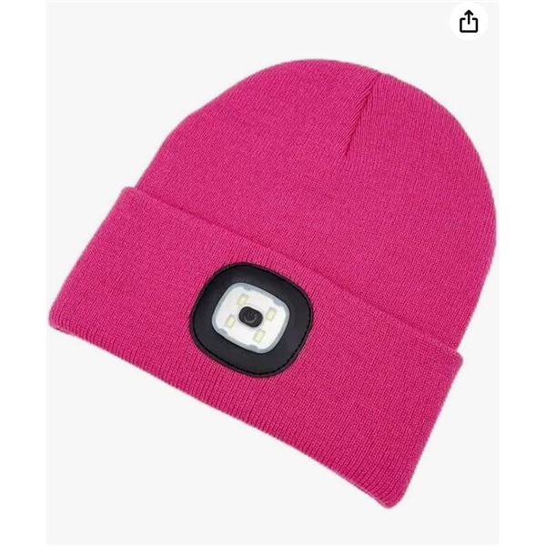 Pink LED Toque with Built-In Light and BK Label