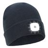 Image 1 : BK LED Toque With Light, Black Knit Beanie Hat