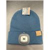 Image 2 : Knitted LED Beanie Hat with Rechargeable Light