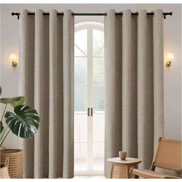 Joydeco Blackout Curtains 96 Inches Long 100% Blackout Curtains 2 Panels,(W52 x L96 Inch,