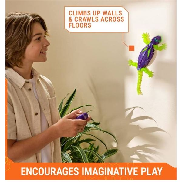 Hexbots Wall Crawler Chameleon Glow-in-the-Dark Robotic Toy