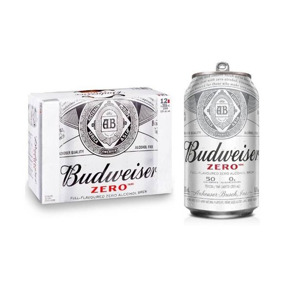 Budweiser Zero Alcohol Brew 12-Pack 355 mL Cans
