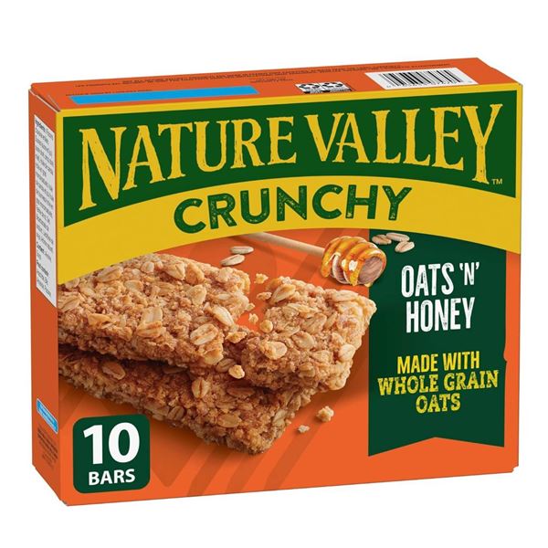 Lot of 6 Nature Valley Crunchy Oats ‘N Honey Crunchy Granola Bars 10 per Box