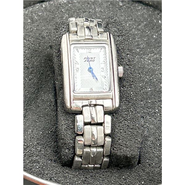 Point Zero Ladies Quartz Watch with Metal Link Band