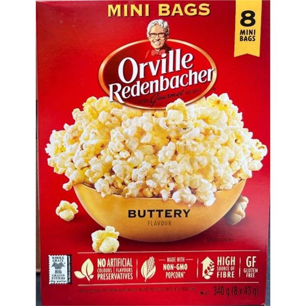 Orville Redenbacher Buttery Mini Bags, 6 x 340 g