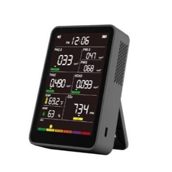Portable Air Quality Monitor With AQI Detection for PM2.5, PM10, CO2, and HCHO