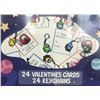 Image 4 : Among Us 24 Valentines Cards And Keychains Set
