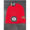 Image 2 : Red BK LED Light Beanie Hat with Rechargeable Feature