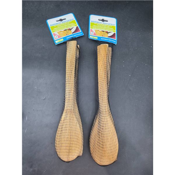 Two packs of 3  Bamboo Naturals Kitchen Utensils – Dishwasher Safe