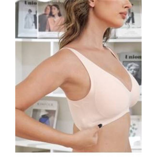 Ganado Wireless Beige Medium Bra with Cloud-Like Feel