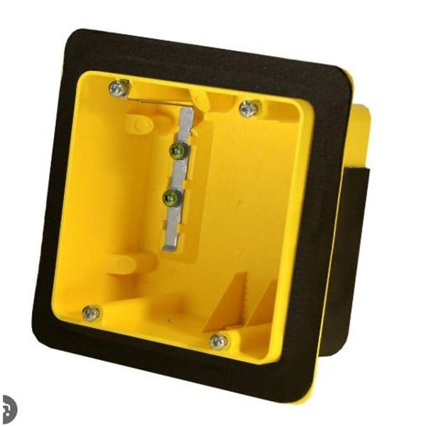 LOT OF 2 – Hubbell 2026FBAR 58.5 cu in Floor Box with Yellow Base