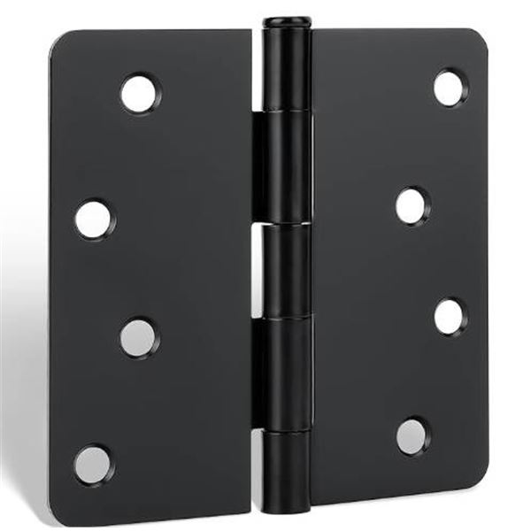 Lot of 4 – 4″ Door Hinges with hardware – Black