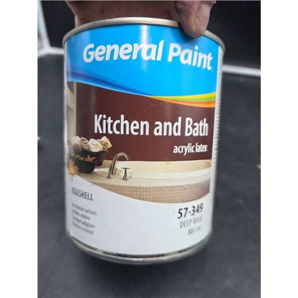 General Paint Kitchen and Bath Acrylic Latex, Deep Base, 885 mL – Eggshell