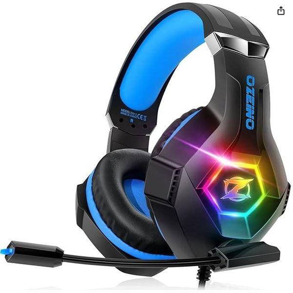 Ozeino ZW1 Gaming Headset With LED Lighting and Noise Canceling Microphone
