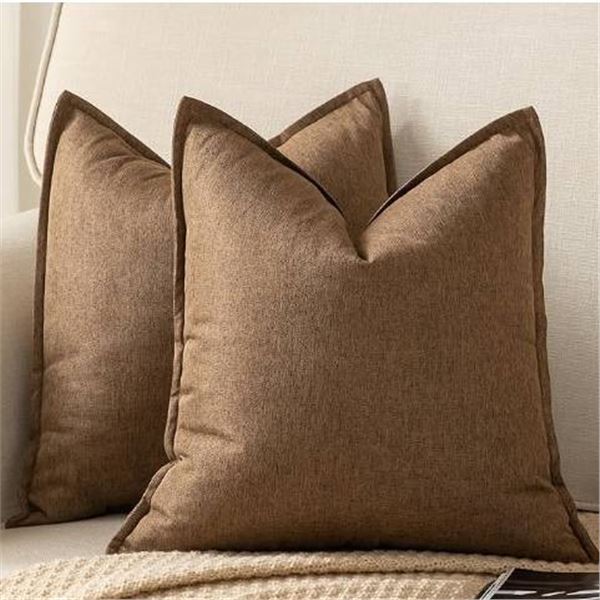 Lot of 2 Madizz Brown Throw Pillow Shams , 65×65 cm