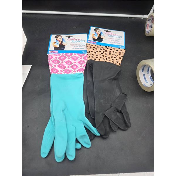Evri Glam Gloves Latex with Vinyl Cuff – Two Pairs