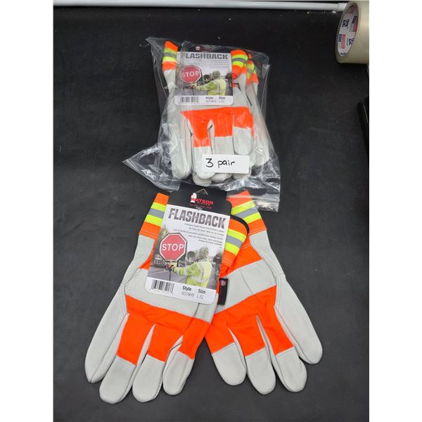 Watson Flashback 4019HV L/G Buffalo Leather Work Gloves, 3 Pairs