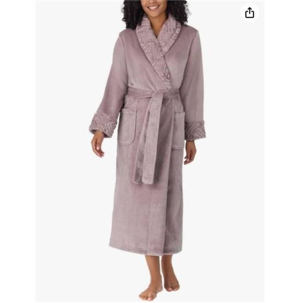 Carole Hochman Plush Wrap Robe in Size M/M with Double-Sided Sherpa