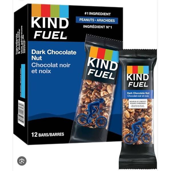 Kind Fuel Dark Chocolate Nut Energy Bars, 12-Pack, 50g Each