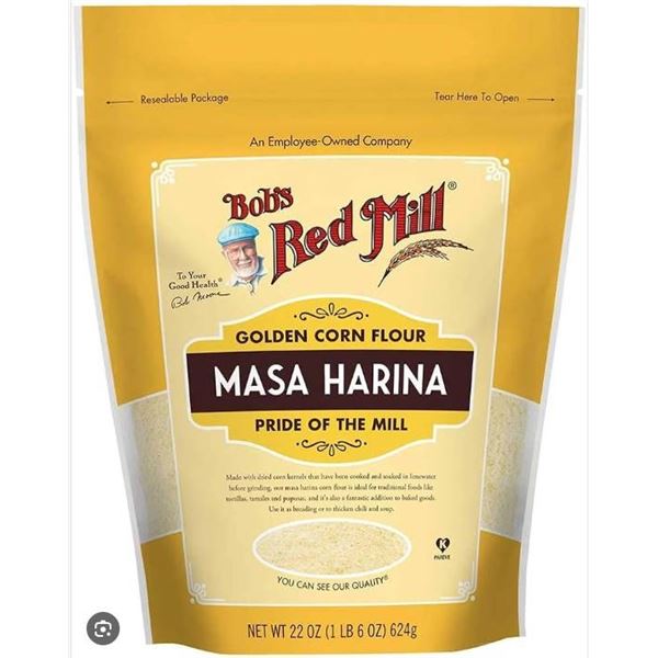 Bob’s Red Mill Masa Harina Golden Corn Flour, 624 g, Set of 2